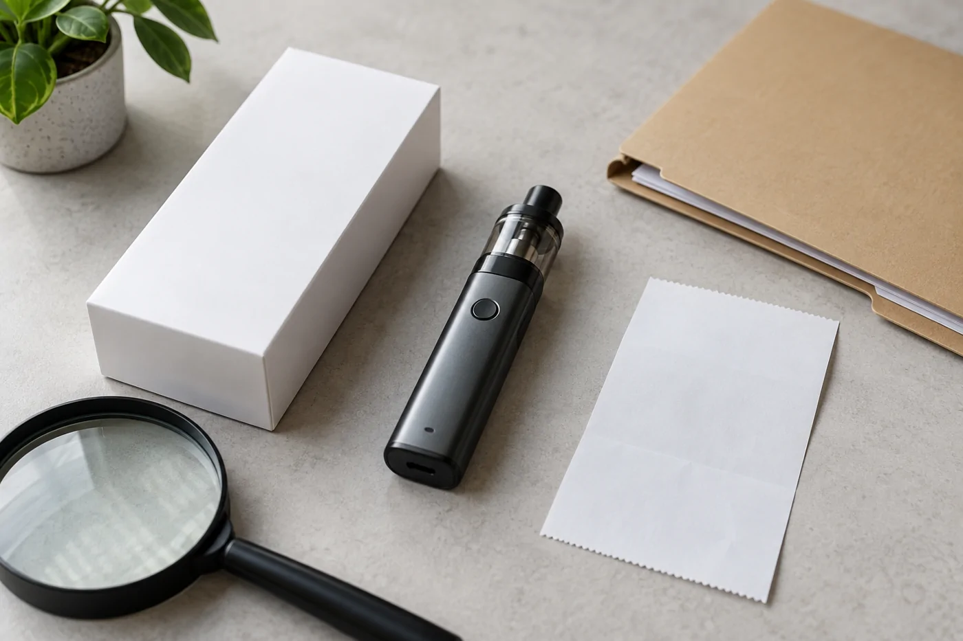 Product package, blank receipt and seller records