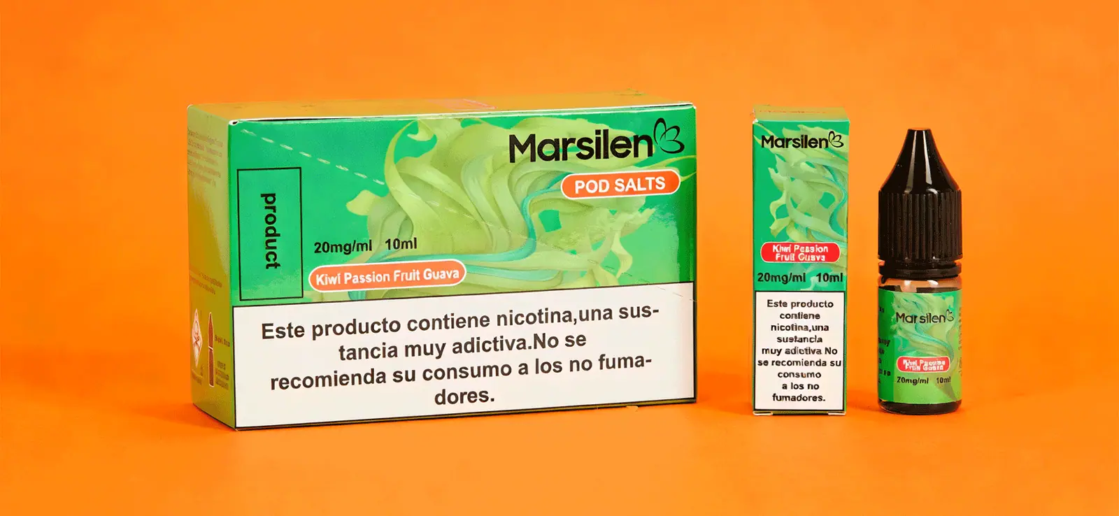 Marsilen Mars 10ML pod salts bottle and retail packaging with nicotine warning label
