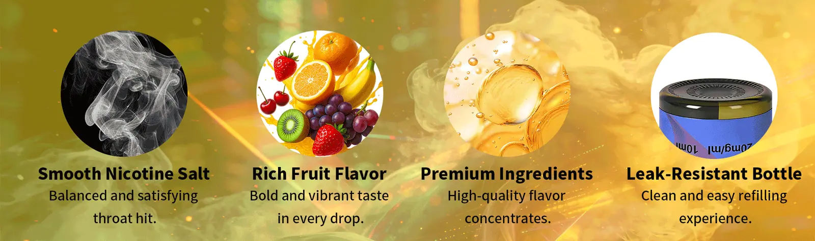Marsilen Mars 10ML product artwork highlighting nicotine salt, fruit flavor, ingredients and bottle design
